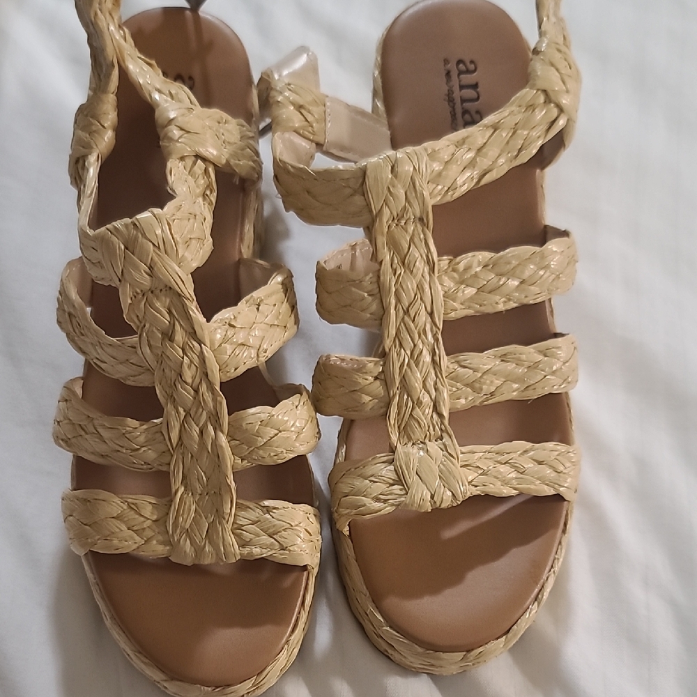 Women's Woven Beige Sandals New